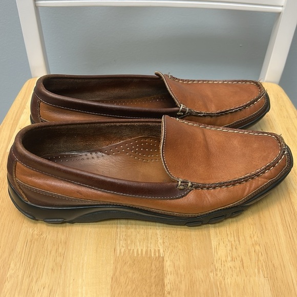 Allen Edmonds Boulder Venetian Driving 2-Tone Brown Loafer Shoes Men’s 9D main image 5